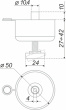 Опора пласт., рег., d50мм., h27мм., цвет GR BOYARD N310GR.2