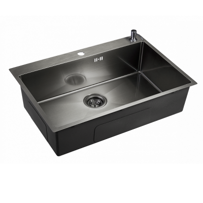 Мойка из нержавеющей стали Emar EMB-125A PVD Nano Dark 740х500мм