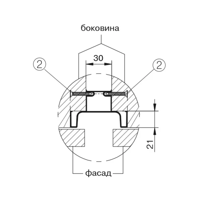 Ручка-профиль GOLA FIRMAX "C" Черный FRM9203.B
