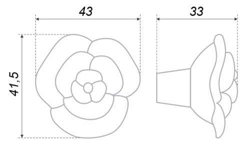 BOYARD.Ручка мебельная LULU ROSE RC087AB.4