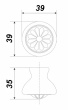 BOYARD.Ручка мебельная CERAMICA RC107AB.4/W