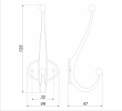 BOYARD.Крючок мебельный SENOR K204.07BAZ.6