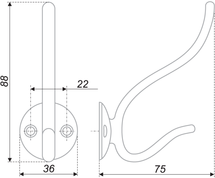 BOYARD.Крючок K0860 K208SC.6