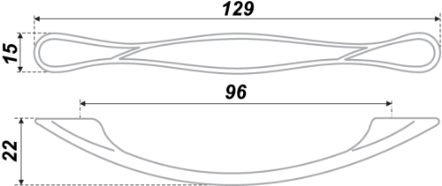 BOYARD.Ручка мебельная RS410EAB.3/96