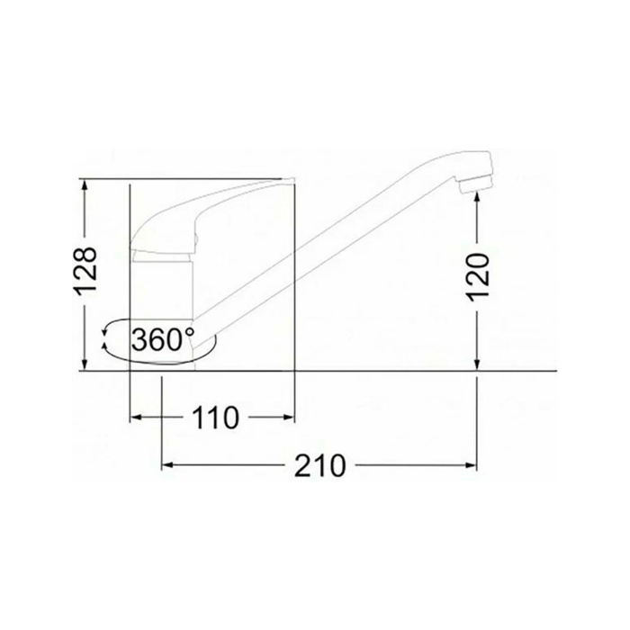 Смеситель для кухни Emar EC-3009 высокий излив хром