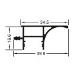 Ручка-профиль врезная LED G-line "T" Черный матовый XGJB-4868.BLK.4200
