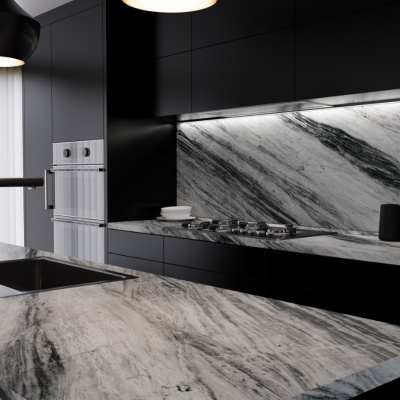 Столешница Crystal marble 8040/Sl Slotex 4200х600х40 мм