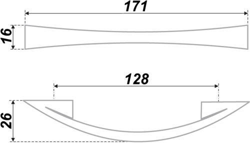 BOYARD.Ручка S0553/128 RS005SG.4/128