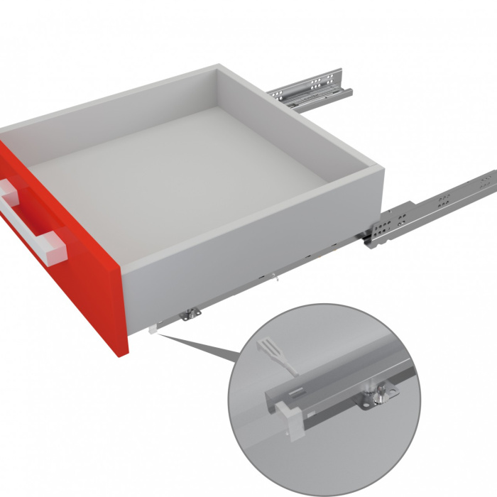 BOYARD.Направляющие шариковые, скрытого монтажа B-slide DB8883Zn/400