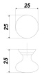 BOYARD.Ручка-кнопка Ursula черная RC433BL.4