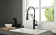 Смеситель для кухни Emar ЕСВ 7012 BLACK вытяжной излив черный