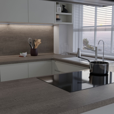 Столешница Sawbury oak grey 7144/Rw Slotex 3000х600х40 мм