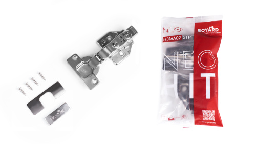 Петля мебельная накладная NEO HIT BOYARD H316A02/5114/17/H8CP/H7CP