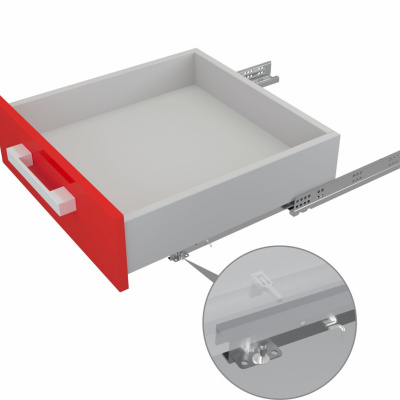 BOYARD.Направляющие шариковые, скрытого монтажа B-slide DB8884Zn/400