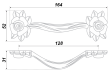 BOYARD.Ручка мебельная LULU ROSE RS087AS/SG.3/128