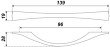 BOYARD.Ручка S3460/96 RS034SC.4/96