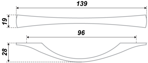 BOYARD.Ручка S3460/96 RS034SC.4/96