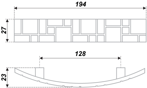 BOYARD.Ручка мебельная RS425BAP.5/128