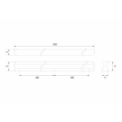 Ручка-скоба мебельная VOLNA BOYARD Белый RS065W.4/960