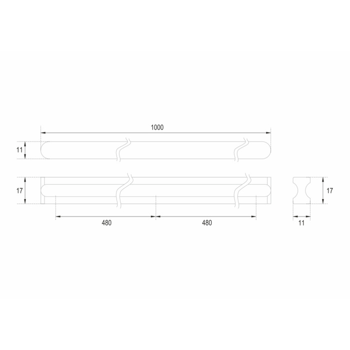 Ручка-скоба мебельная VOLNA BOYARD Белый RS065W.4/960