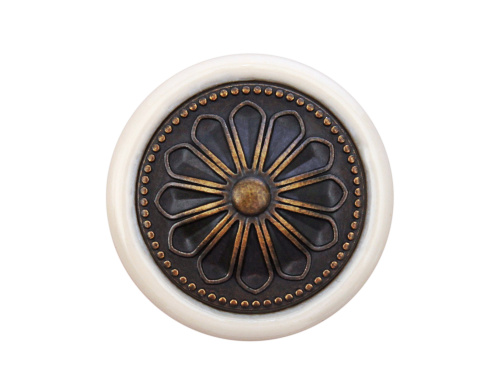 BOYARD.Ручка мебельная CERAMICA RC107AB.4/W