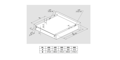 Направляющие шариковые скрытого монтажа B-slide BOYARD DB8883Zn/450