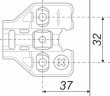 Планка с эксц. регул. для петель NEO BOYARD H5010