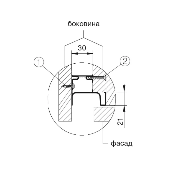 Ручка-профиль GOLA FIRMAX "L" Серебристый FRM9202