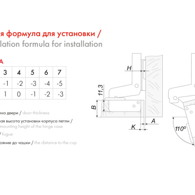 Петля мебельная вкладная с доводчиком BOYARD H302C02/2410