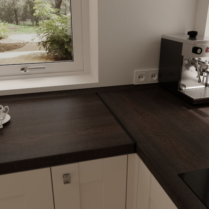 Столешница Sawbury oak dark 7142/Rw Slotex 3000х600х40 мм