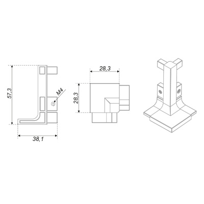 Уголок открытый GOLA BALANCE BOYARD "L" RZ051.02SG
