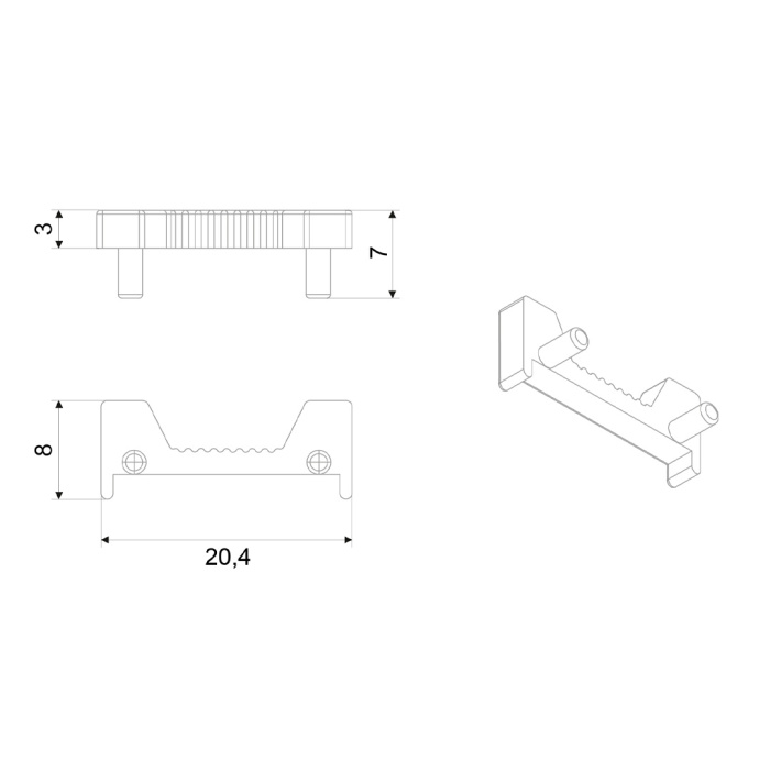 Заглушки открытые BOYARD RZ105.01BL