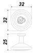 BOYARD.Ручка мебельная MARTA RC108BAZ.4/W