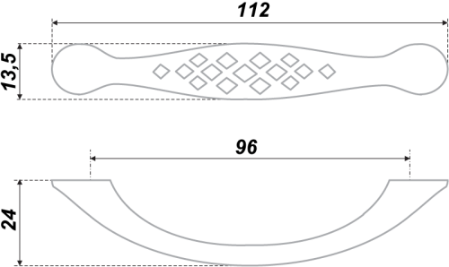 BOYARD.Ручка мебельная RS419EAB.3/96