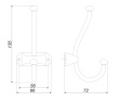 BOYARD.Крючок мебельный KARL K215BSN.8