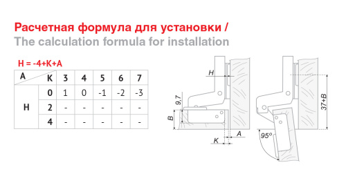 Петля мебельная с доводчиком BOYARD H404C30