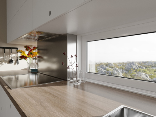 Столешница Sonoma oak light 3230/Mw Slotex 4200х600х40 мм