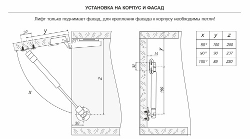 Газлифт BOYARD GL105GR/100/1 