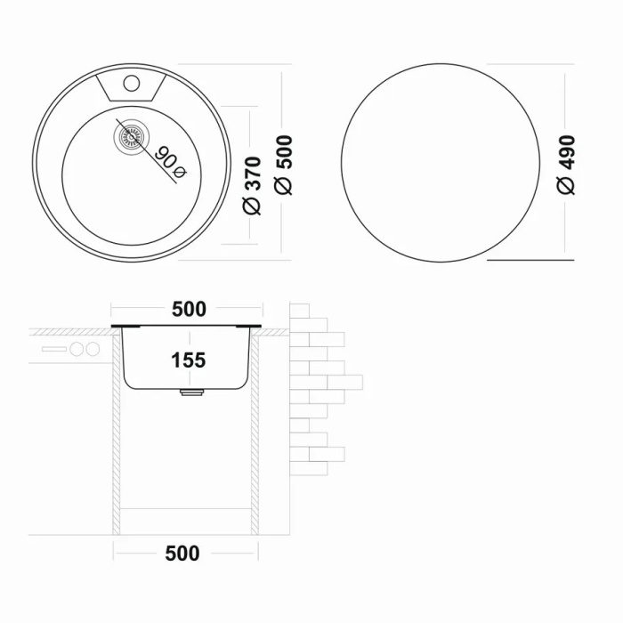 Мойка из нержавеющей стали для кухни UKINOX FAD500 -GT6K 0C