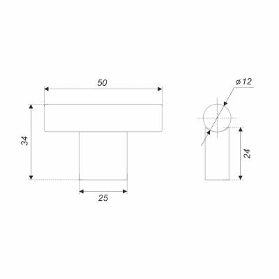 Ручка-кнопка мебельная GARAGE BOYARD Сатиновый хром RC325SC.4