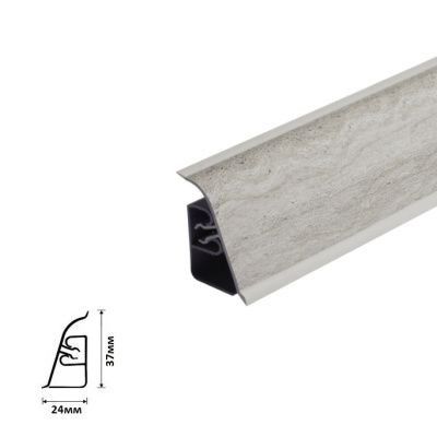 Плинтус для столешниц Thermoplast АР740/850 Травертин серый 1260 37х24х3000мм (ф-ра 1240)