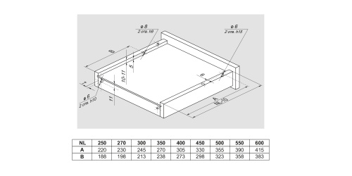 Направляющие шариковые скрытого монтажа B-slide BOYARD DB8884Zn/270
