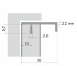 BOYARD.Ручка мебельная торцевая AL RAY RT009CP.1/000/600