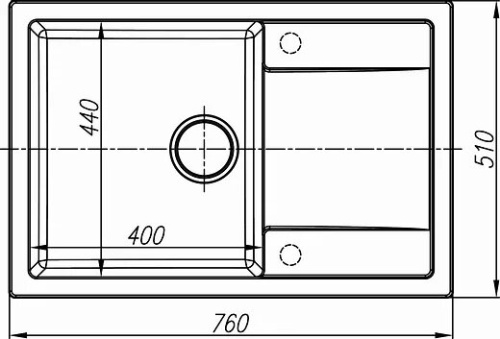 Мойка из искусственного камня Dr. Gans ТЕХНО-760 белый 760х510мм h=200мм