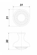 BOYARD.Ручка мебельная MAGICA RC118GC.4