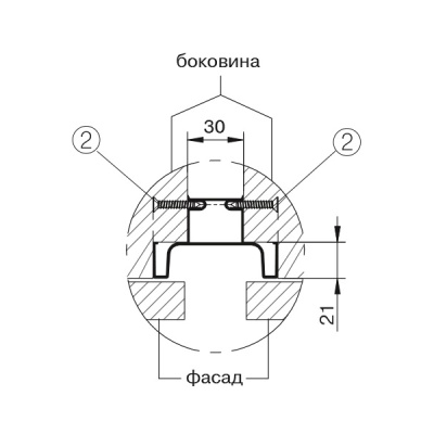 Ручка-профиль GOLA FIRMAX "C" Золото браш FRM9203.GB