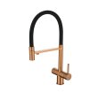 Смеситель для кухни Emar Pvd ЕС - 7024 COPPERY высокий излив медь