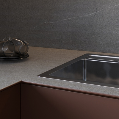 Столешница Grey granite 5035/Q Slotex 4200х600х40 мм