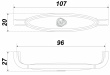 BOYARD.Ручка мебельная MARTA RS111GP.4/96/W