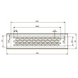Решетка вентиляционная 245х60 мм золото GTV KK-W60245-21